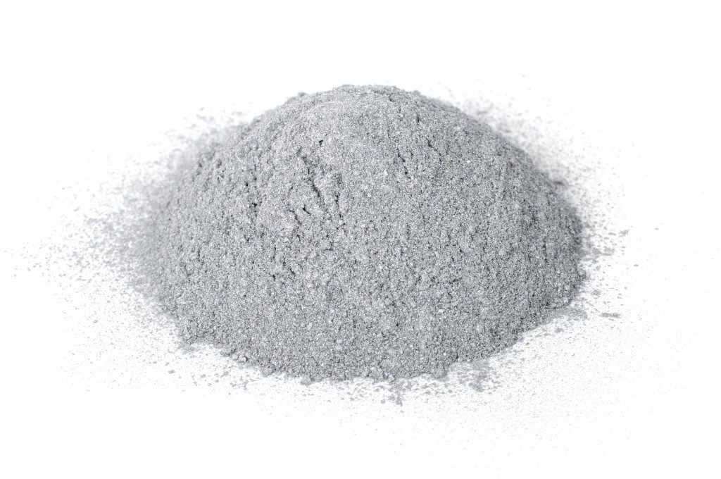Diamond powder on a white background