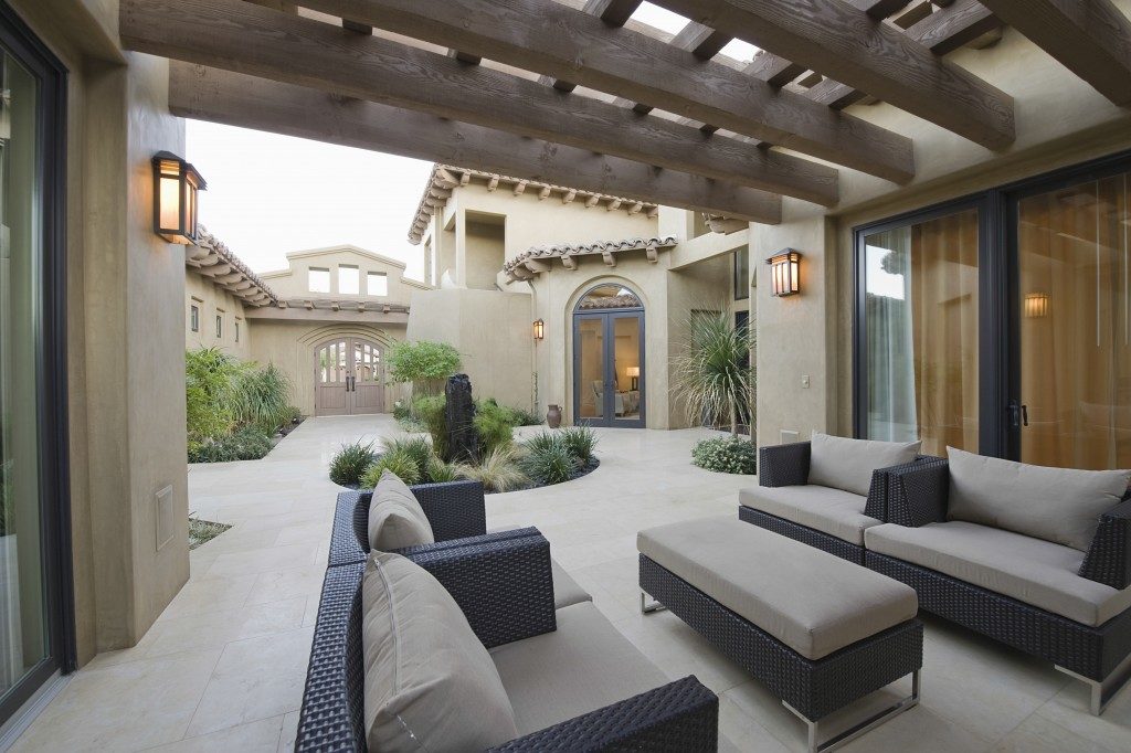 Modern living room patio