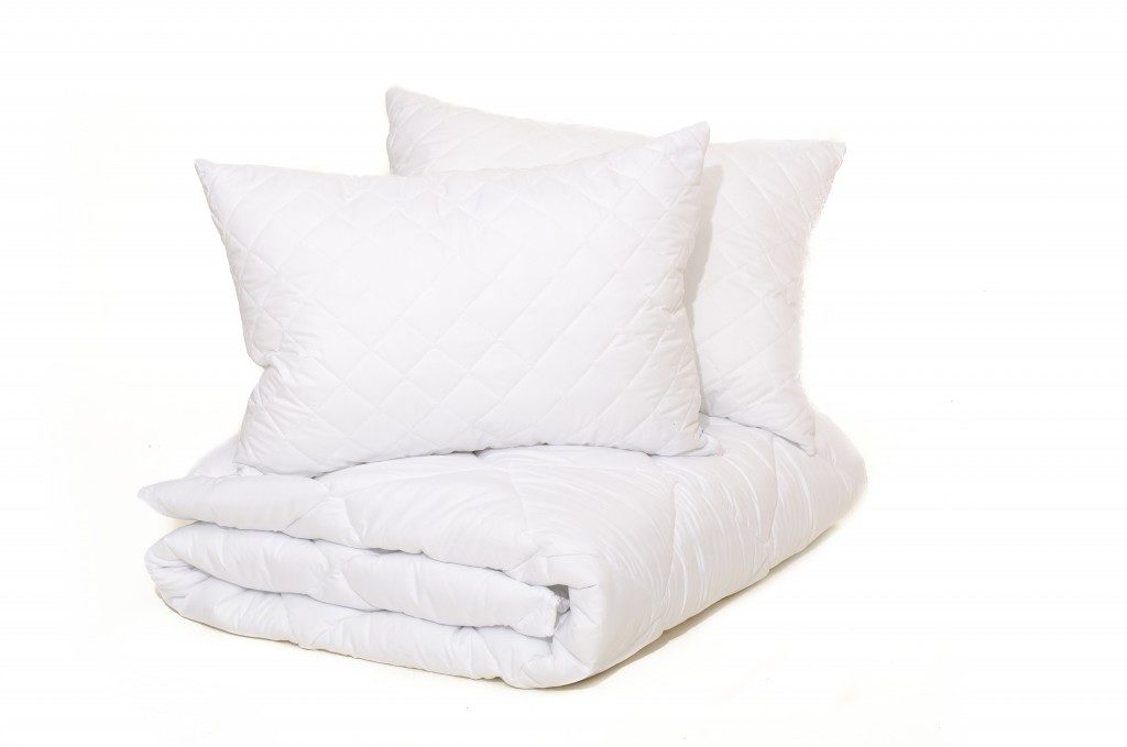 pillows and linens made up of cotton